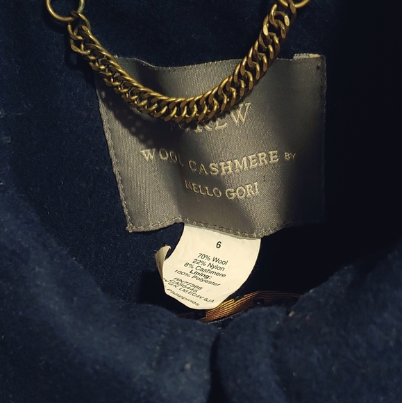 J. Crew Navy Double-Breasted Coat - Picture 2 of 6